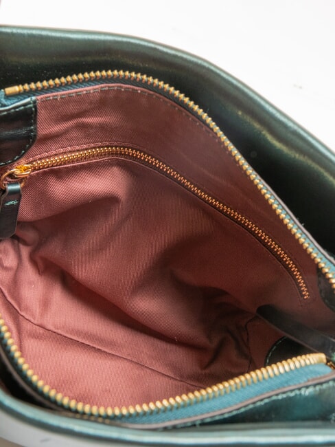 CAMPIONARIO - BOHEME PEPITA Mini Metallic Leather Bag kale greens - Women&rsquo;s Bags