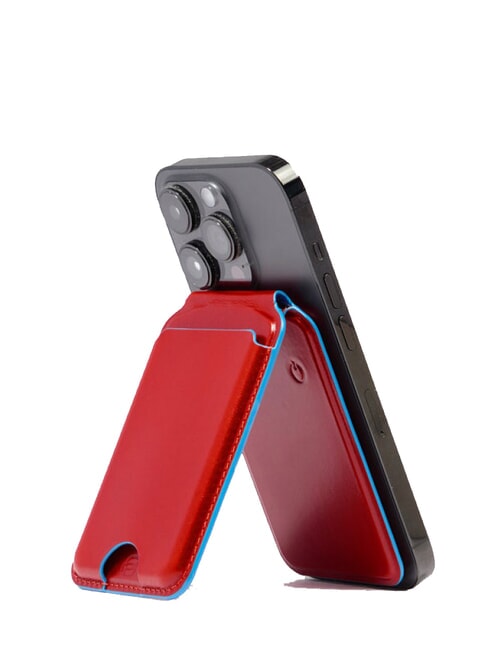 BLUE SQUARE MagSafe Card Holder with Tracker RED - Men’s Wallets