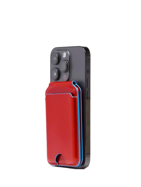 BLUE SQUARE MagSafe Card Holder with Tracker RED - Men’s Wallets