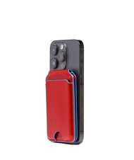 PIQUADRO BLUE SQUARE MagSafe Card Holder with Tracker RED - Men’s Wallets - 4