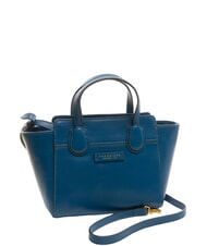 THE BRIDGE ELETTRA Leather handbag with shoulder strap jeans gold clothing - Women’s Bags - 2