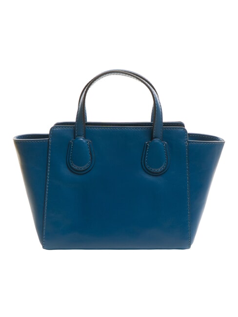 ELETTRA Leather handbag with shoulder strap jeans gold clothing - Women’s Bags