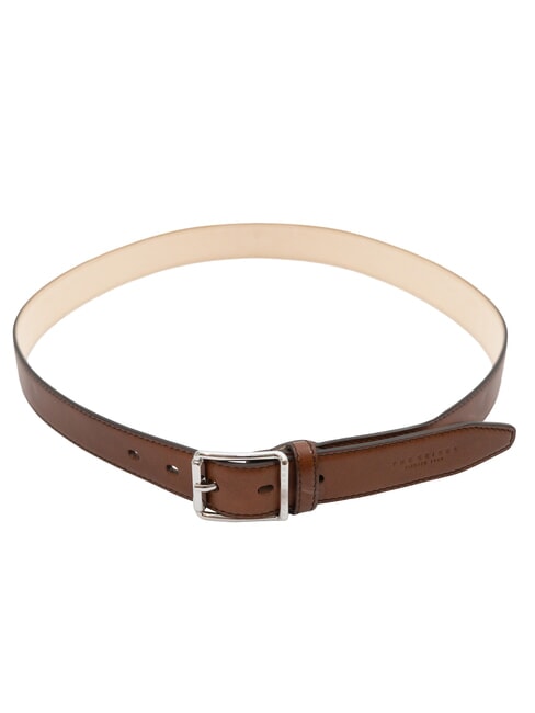 BRUNELLESCHI  Leather belt Brown / Palladium - Belts
