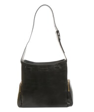 THE BRIDGE CARLOTTA Leather satchel bag with pockets Black Gold - Women’s Bags - 4