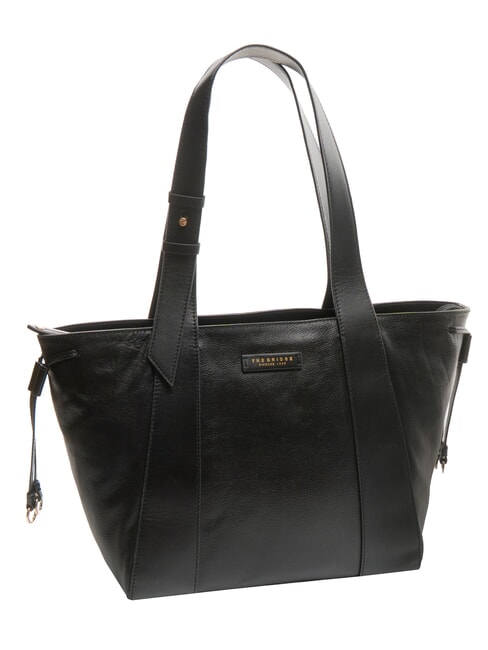 CARLOTTA Leather shopping bag Black Gold - Women’s Bags