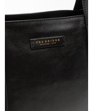 THE BRIDGE CARLOTTA Leather shopping bag Black Gold - Women’s Bags - 3