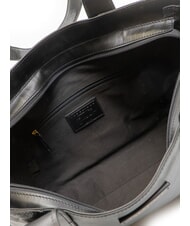 THE BRIDGE CARLOTTA Leather shopping bag Black Gold - Women’s Bags - 5