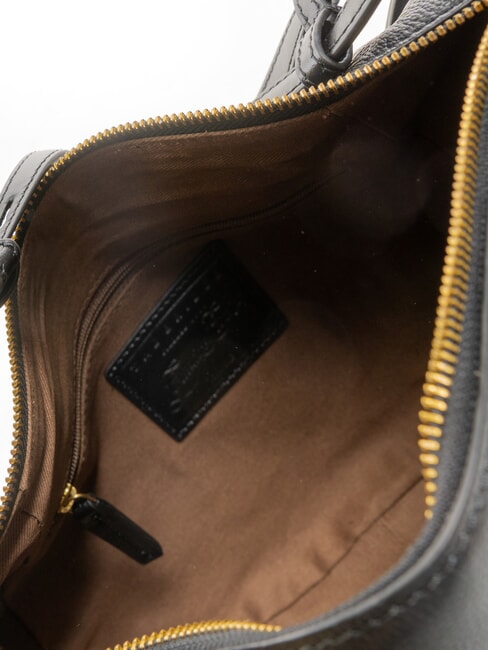 DOMITILLA  Shoulder bag, leather Black Gold - Women’s Bags