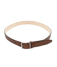 THE BRIDGE BRUNELLESCHI  Leather belt Brown / Palladium - Belts - 2