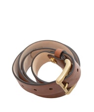 THE BRIDGE BERENICE  Leather Belt Made in Italy BROWN - Belts - 3
