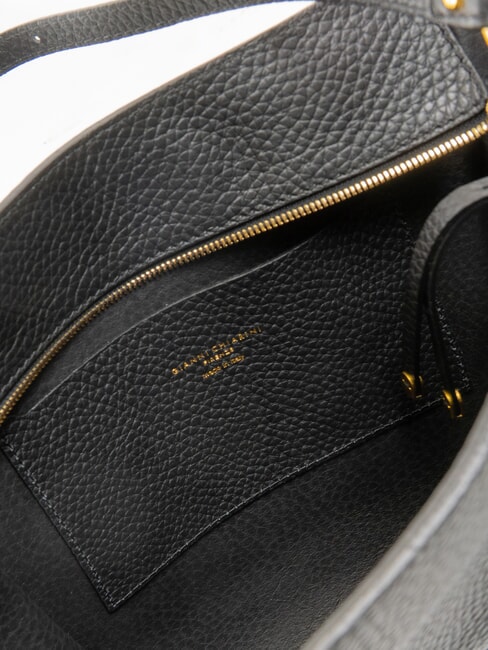 BLOOM Shoulder shopper, in leather Black - Women’s Bags