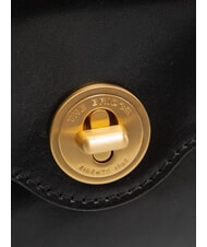 THE BRIDGE IRENE  Mini shoulder bag, in leather Black Gold - Women’s Bags - 3