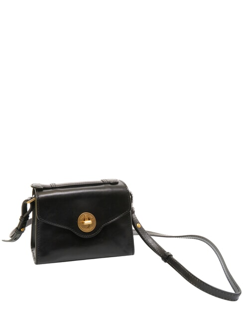 IRENE  Mini shoulder bag, in leather Black Gold - Women’s Bags