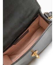 THE BRIDGE IRENE  Mini shoulder bag, in leather Black Gold - Women’s Bags - 5