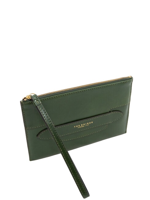 LUCREZIA Clutch bag with leather cuff english green abb. gold - Women’s Bags
