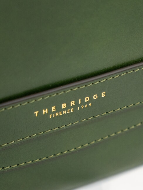 LUCREZIA Clutch bag with leather cuff english green abb. gold - Women’s Bags