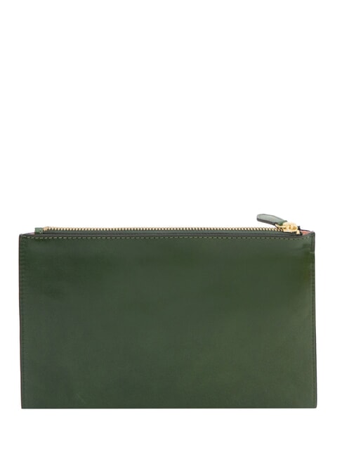 LUCREZIA Clutch bag with leather cuff english green abb. gold - Women’s Bags