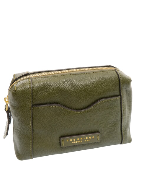 GEMMA  Leather Beauty Case thyme abb gold - Beauty Case