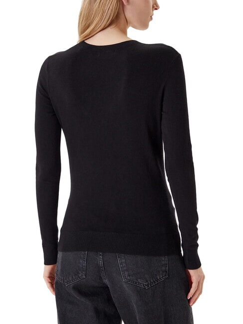 KIARA TRIANGLE LOGO Crewneck sweater with rhinestones jetbla - Women's Sweaters