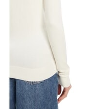 GUESS KENZIE LOGO V-neck sweater cremwhi - Women's Sweaters - 4