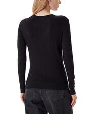 GUESS KIARA TRIANGLE LOGO Crewneck sweater with rhinestones - Women's Sweaters