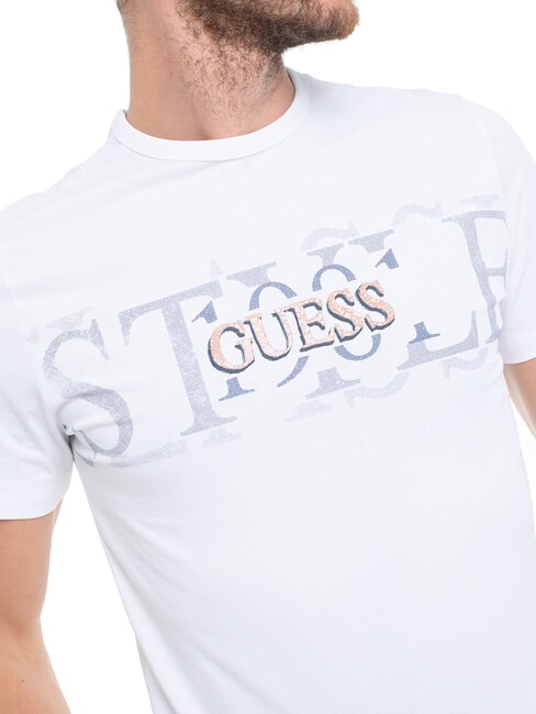 CHEST BOX Cotton T-shirt with print purwhite - T-shirt