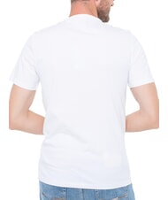 GUESS CHEST BOX Cotton T-shirt with print purwhite - T-shirt - 2