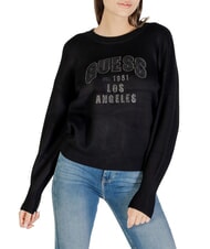 GUESS LEIGHTON LOGO Crewneck sweater jetbla - Women's Sweaters - 4
