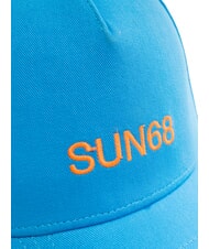 SUN68 LOGO Cotton baseball cap turquoise - Hats - 3