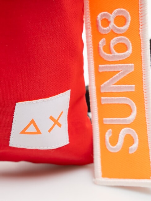 NYLON Nylon bag with pocket fire red - Over-the-shoulder Bags for Men