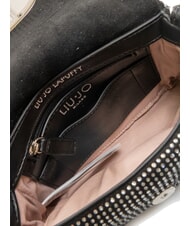 LIUJO LAPUFFY Micro shoulder bag with rhinestones black/steel - Women&rsquo;s Bags - 5