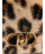 LIUJO LAPUFFY Animal print plush shoulder bag natural macul. - Women’s Bags - 3