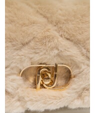 LIUJO LAPUFFY Plush bag chain handle marble - Women’s Bags - 3