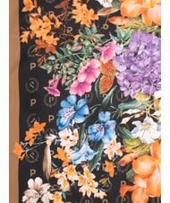 POLLINI FLOWERS TWILL Printed scarf black flowers - Scarves - 4