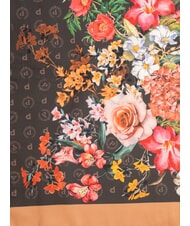 POLLINI FLOWERS TWILL Printed scarf brown flowers - Scarves - 4