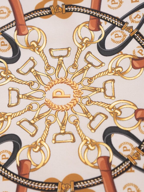 HEARTS TWILL Scarf brown chain - Scarves