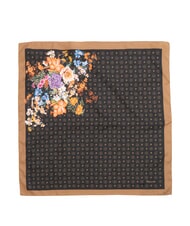 POLLINI FLOWERS TWILL Printed scarf black flowers - Scarves - 2