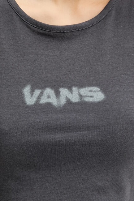 BLUR Logo Print Crop Top Tank Top asphalt - T-shirt