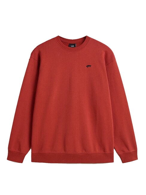 SALTON Cotton crewneck sweatshirt red ochre - Sweatshirts