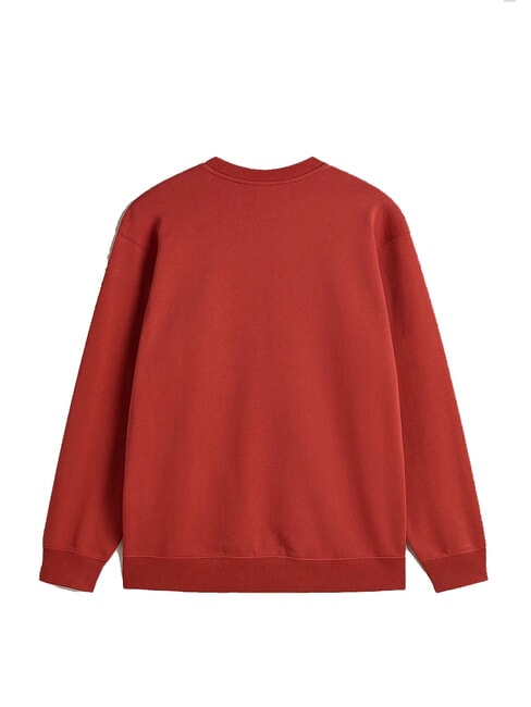 SALTON Cotton crewneck sweatshirt red ochre - Sweatshirts