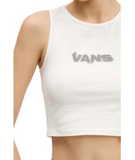 VANS BLUR Logo Print Crop Top Tank Top Marshmallow - T-shirt - 3