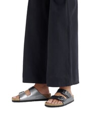 BIRKENSTOCK ARIZONA Metallic slipper sandal black - Women’s shoes - 7