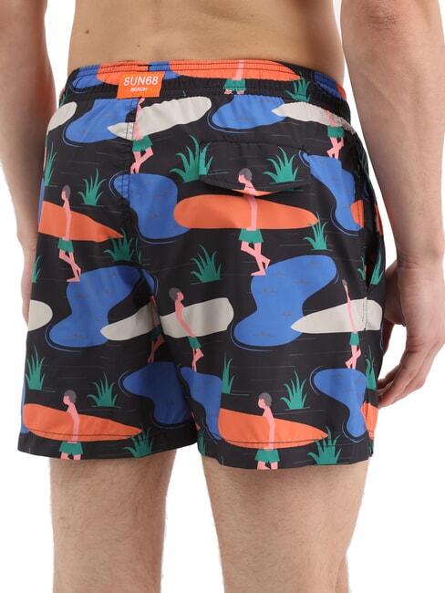 ILLUSTRATION Men's beach costume black/blue - Swimwear