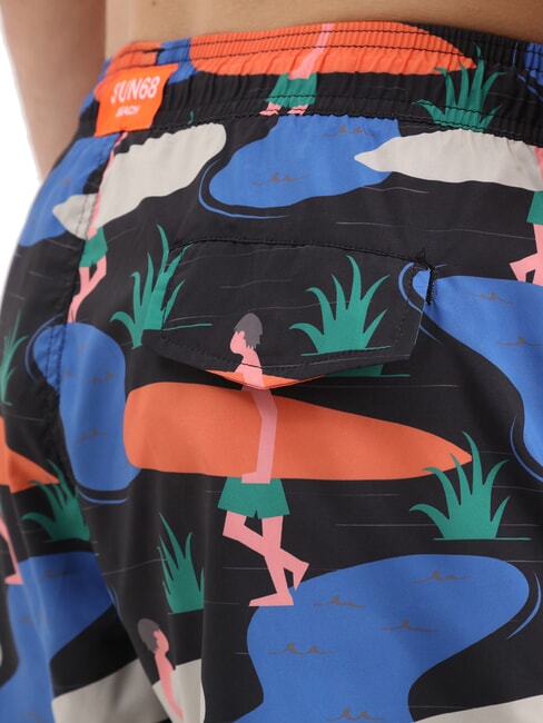 ILLUSTRATION Men's beach costume black/blue - Swimwear