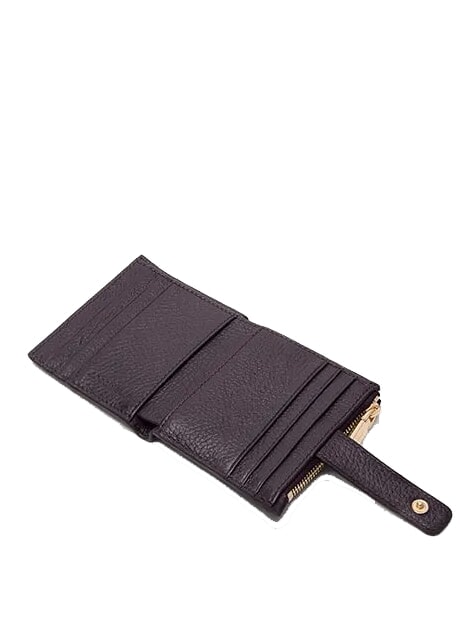 METALLIC SOFT Mini leather wallet plums - Women’s Wallets