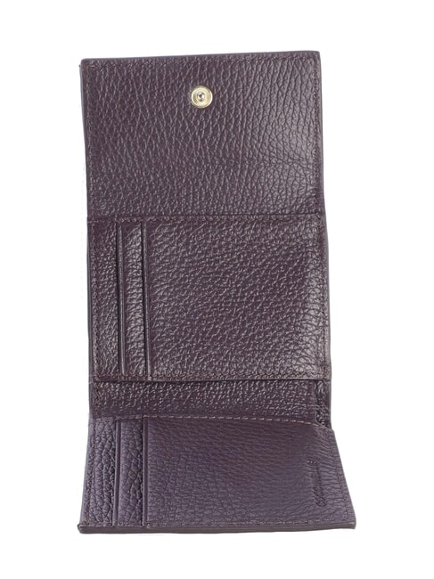 METALLIC SOFT Pebbled leather wallet plums - Women’s Wallets