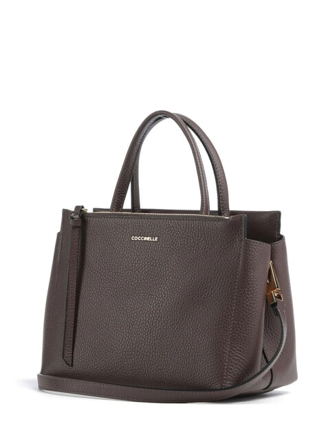 ARLETTIS Hammered leather handbag brunette - Women’s Bags