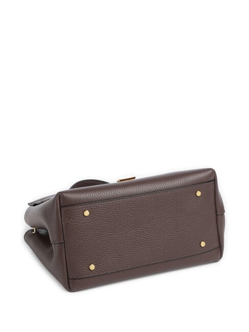 ARLETTIS Hammered leather handbag brunette - Women’s Bags