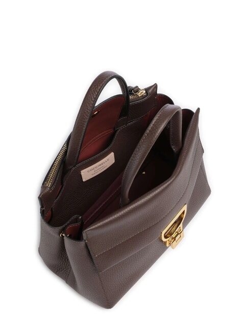 ARLETTIS Hammered leather handbag brunette - Women’s Bags