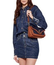COCCINELLE C-ME DENIM Shoulder bag blue den/cognac - Women’s Bags - 5